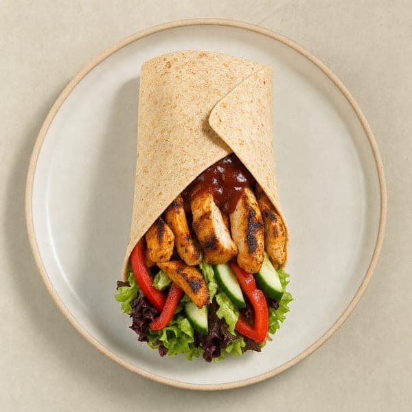 Grillowany kebab z kurczakiem i warzywami