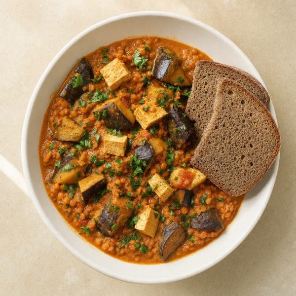 Rozgrzewające curry z bakłażanem i tofu