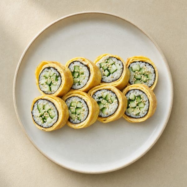 Lunchbox: omlet z ryżem i nori