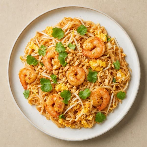 Krewetki w stylu pad thai