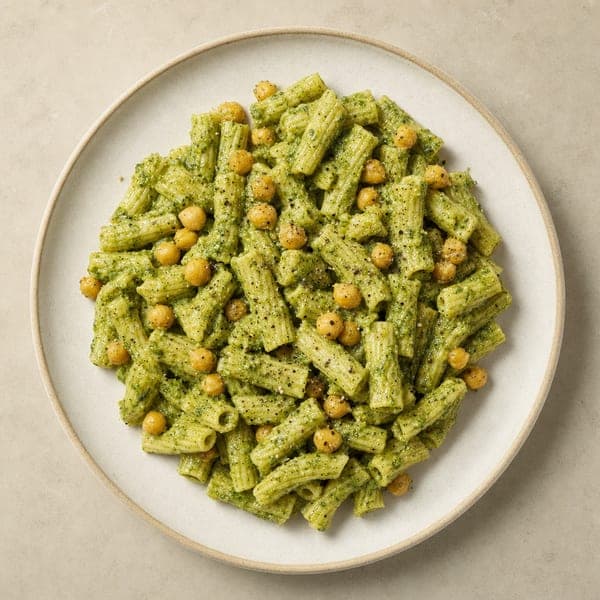 Makaron z pesto i cieciorką