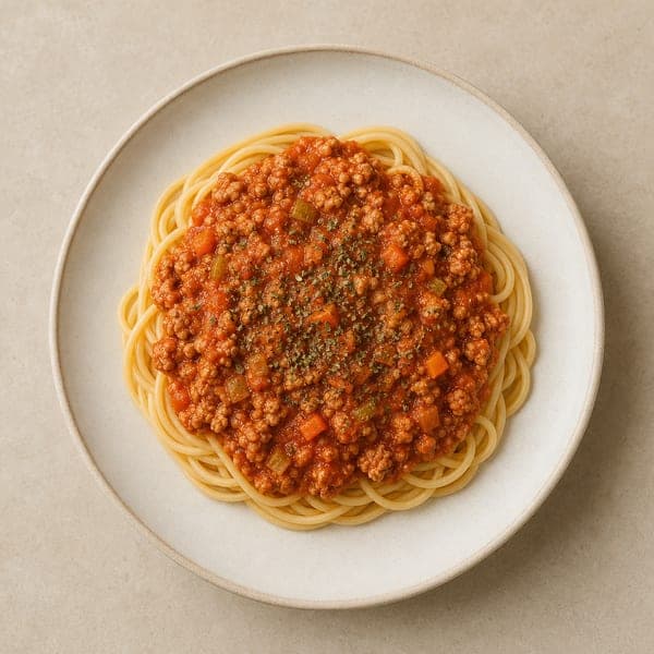 Spaghetti bolognese w wersji łatwostrawnej
