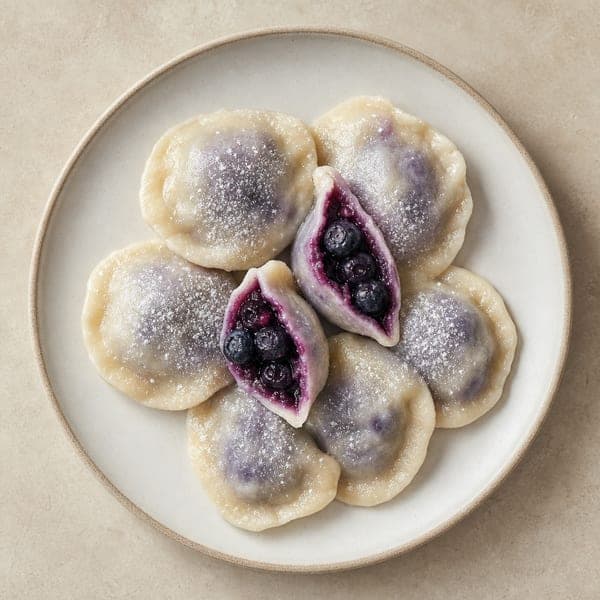 Pierogi z jagodowym nadzieniem
