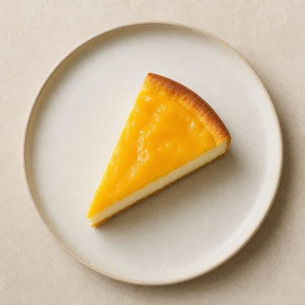 Jogurtowy sernik z puree z mango