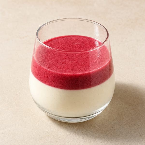 Panna cotta z malinowym musem