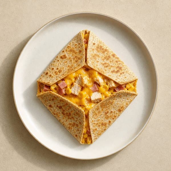 Halloweenowa quesadilla w kształcie lampiona
