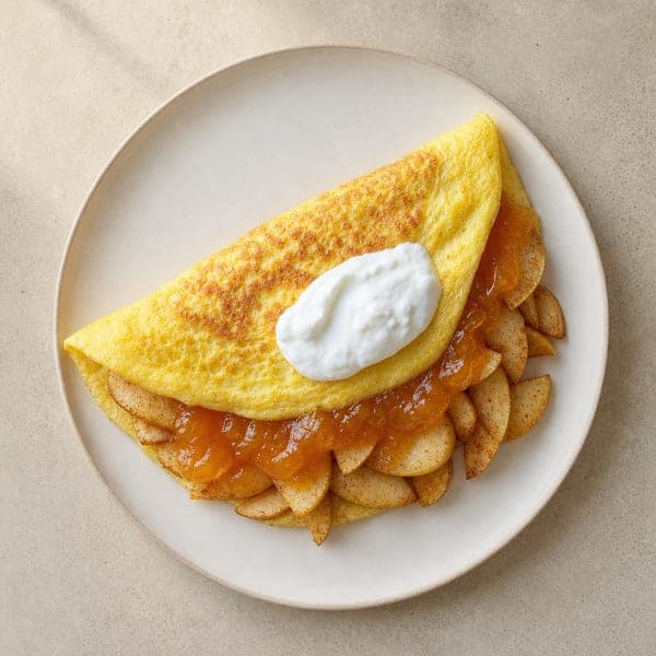 Biszkoptowy omlet z jabłkami