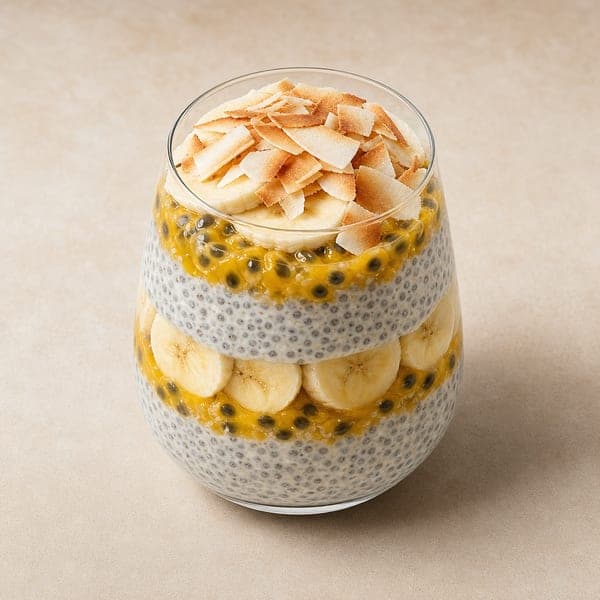 Pudding chia z marakują i bananem