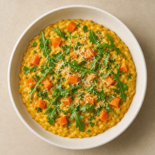 Risotto z dynią i serem w stylu sałatkowym