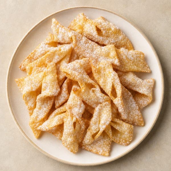 Pieczone faworki na jogurcie greckim