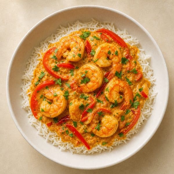 Tajskie curry z krewetkami w kokosowym sosie