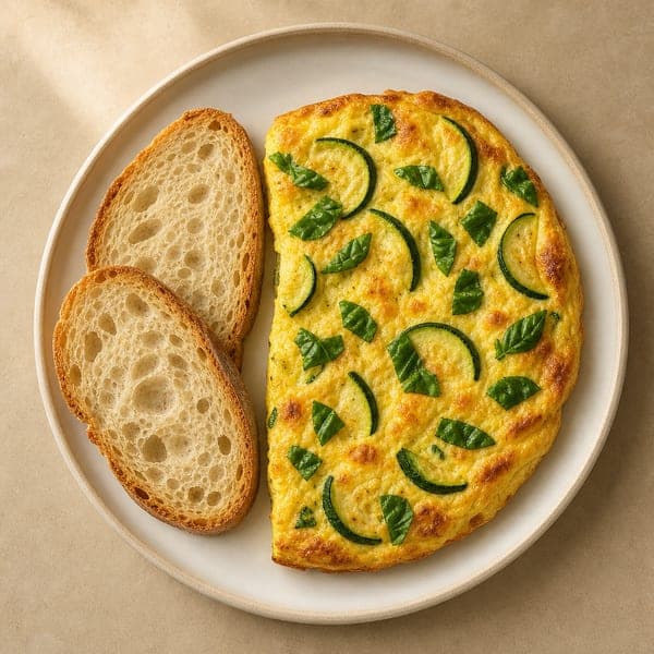 Omlet pieczony z cukinią i bazylią