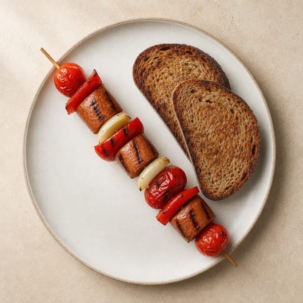 Szaszłyki z frankfurterkami na grilla