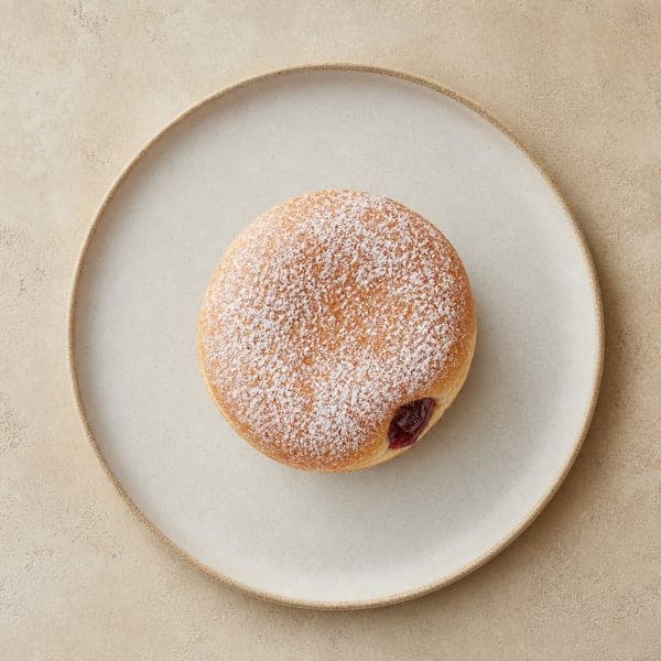 Pączki pieczone nadziewane powidłami śliwkowymi