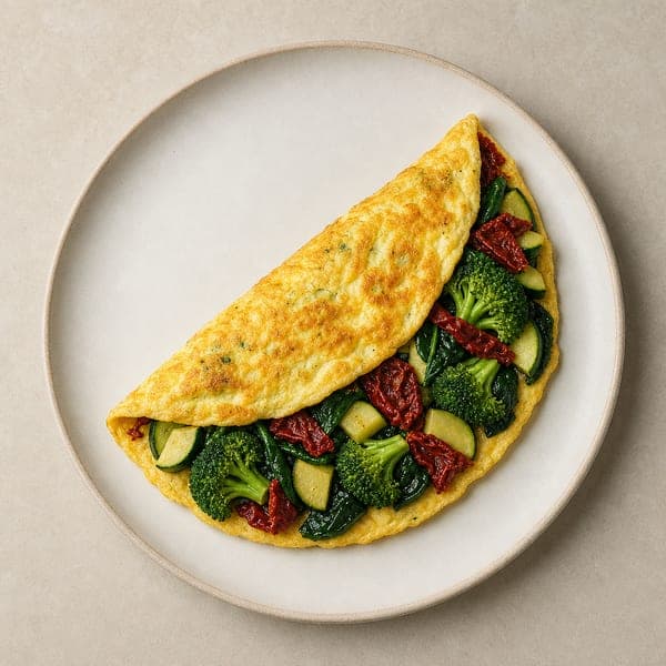 Omlet warzywny z suszonymi pomidorami