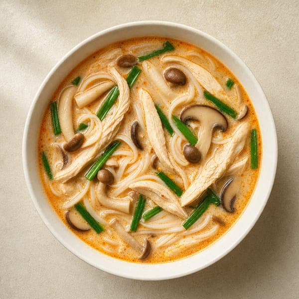 Tajska zupa Tom Yum z filetem z kurczaka