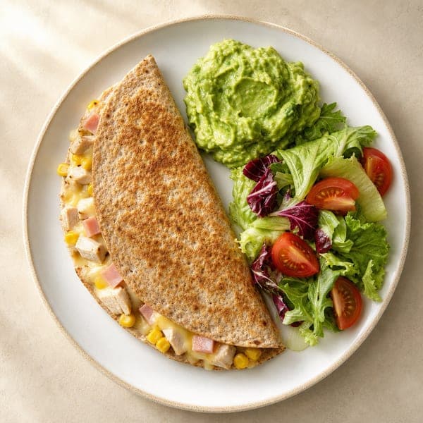 Zapiekane quesadillas z sosem guacamole