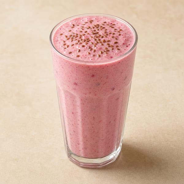 Smoothie malinowe z siemieniem lnianym