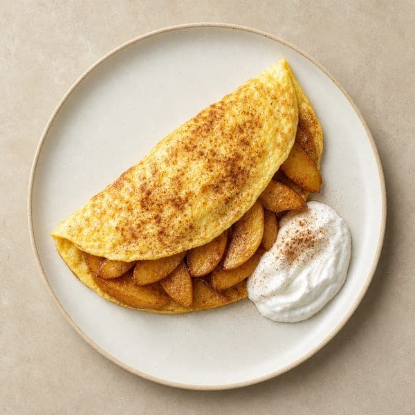 Omlet o smaku szarlotki