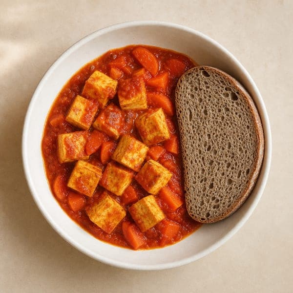 Tofu po grecku w warzywnym sosie