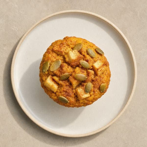 Dyniowe muffinki z jabłkiem na mące orkiszowej