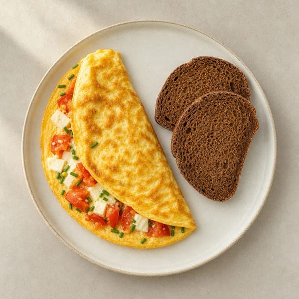 Prosty omlet z pieczywem na dobry początek dnia