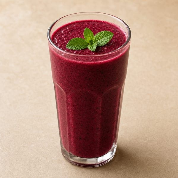 Bordowe smoothie z burakiem, porzeczkami i miętą