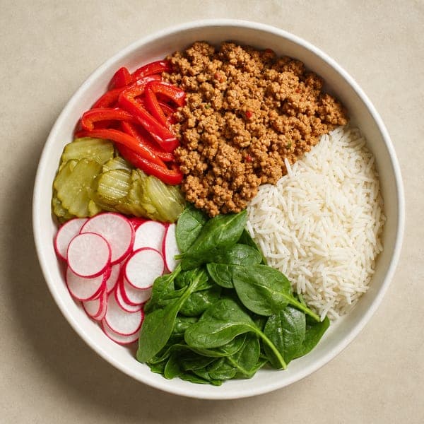 Bowl w stylu burger