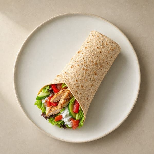 Wrap z grillowanym kurczakiem i warzywami