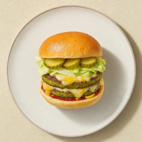 Burger wegetariański w stylu drwala