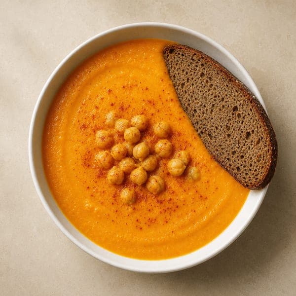 Aksamitny krem marchewkowy z curry i imbirem