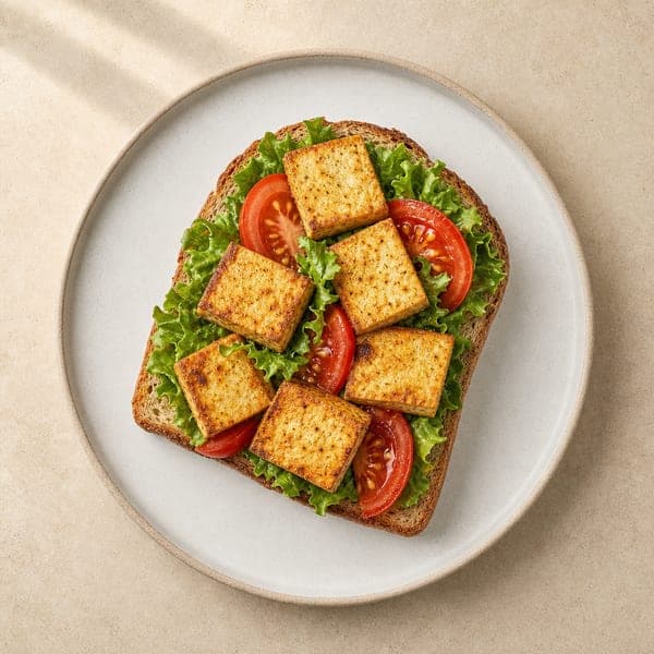 Tosty z pieczonym tofu